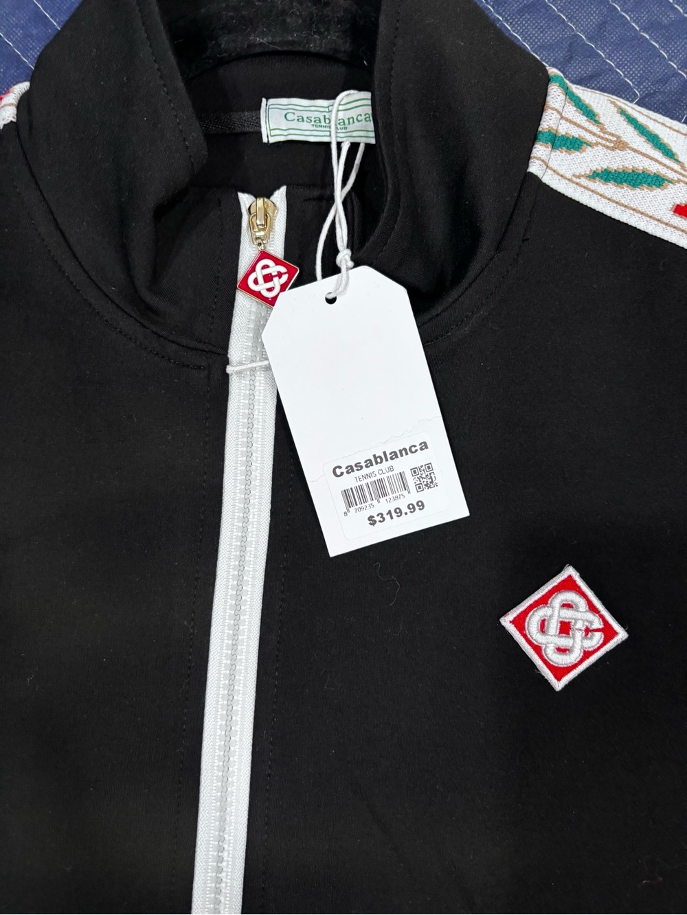 Casa Blanca tracksuit top and bottom Black and green with red - Picture 4 of 15